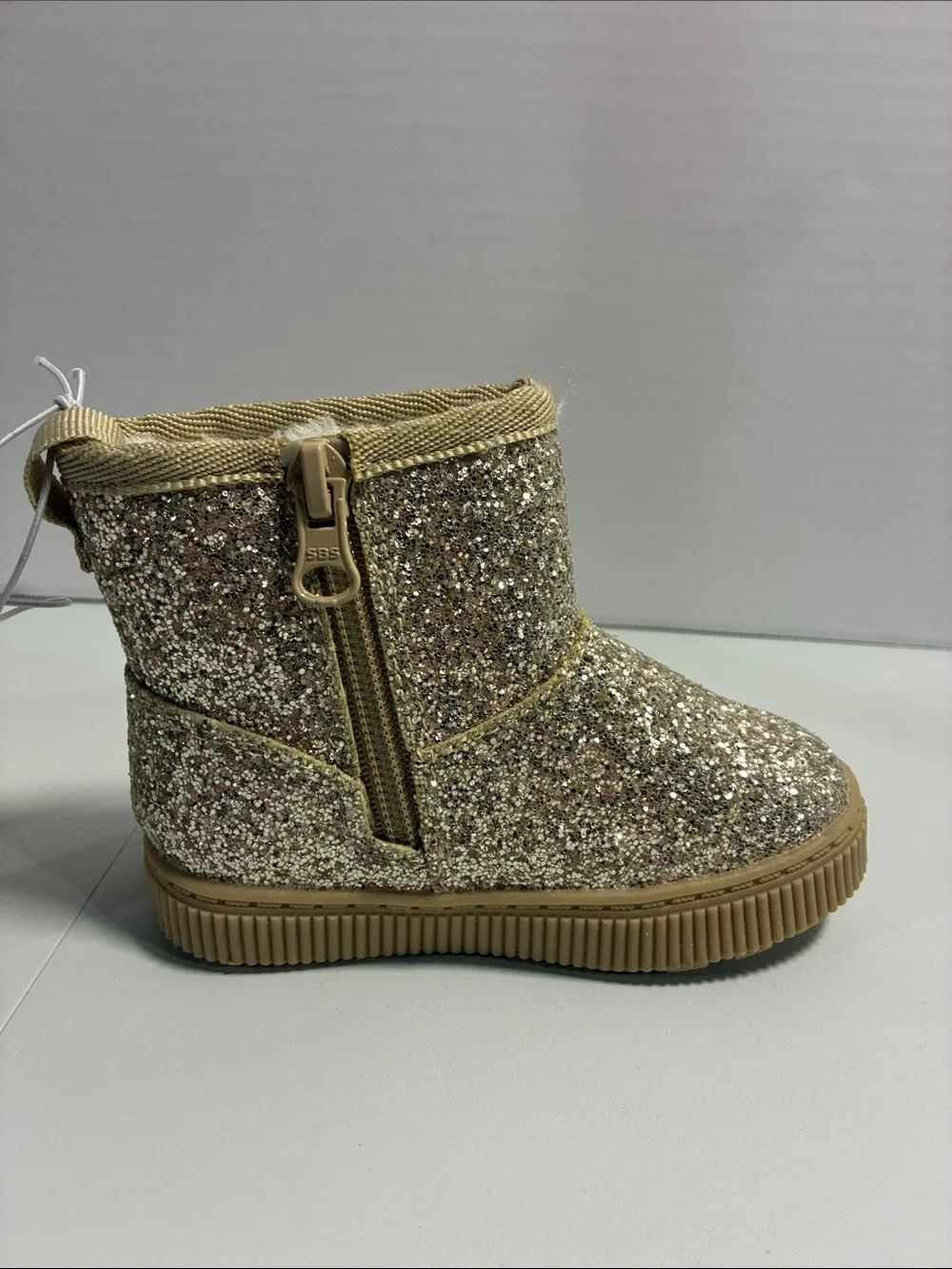 Cat & Jack Kids Glitter Ankle Boots in Gold
